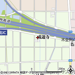 愛知県一宮市大和町北高井（成道寺）周辺の地図