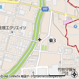 愛知県小牧市東周辺の地図