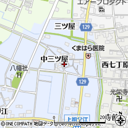 愛知県一宮市上祖父江北三ツ屋90周辺の地図