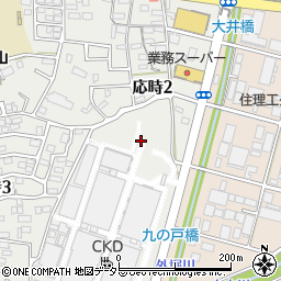 愛知県小牧市応時2丁目周辺の地図