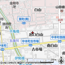 愛知県岩倉市中本町出口白山7-14周辺の地図