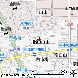 愛知県岩倉市中本町出口白山7周辺の地図