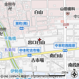 愛知県岩倉市中本町出口白山7-18周辺の地図