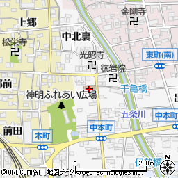 岩倉市役所　地域交流センターくすのきの家周辺の地図
