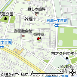 番神堂周辺の地図