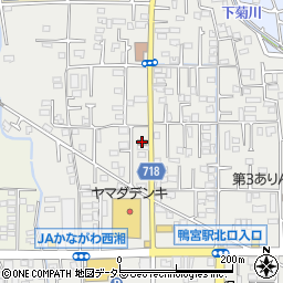 小田原鴨宮郵便局周辺の地図