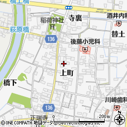 愛知県一宮市萩原町萩原上町周辺の地図