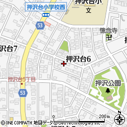 愛知県春日井市押沢台周辺の地図