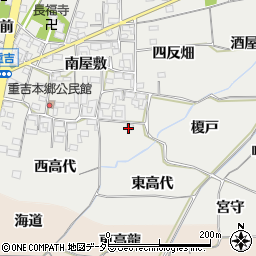 愛知県一宮市丹陽町重吉東高代周辺の地図