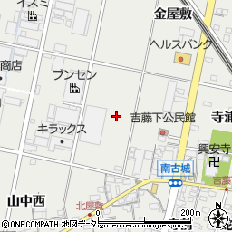 愛知県一宮市明地南古城周辺の地図