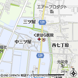 愛知県一宮市上祖父江北三ツ屋96周辺の地図