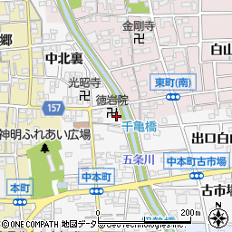 愛知県岩倉市中本町中市場46周辺の地図