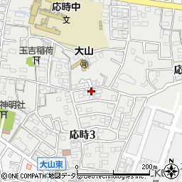 愛知県小牧市応時周辺の地図
