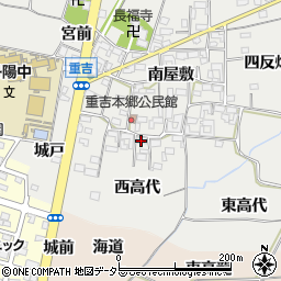 愛知県一宮市丹陽町重吉西高代周辺の地図