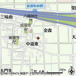 愛知県一宮市萩原町林野屋敷台周辺の地図