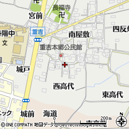 愛知県一宮市丹陽町重吉（西高代）周辺の地図