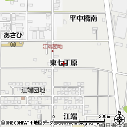 愛知県一宮市明地東七丁原周辺の地図