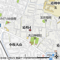 愛知県小牧市応時4丁目82周辺の地図