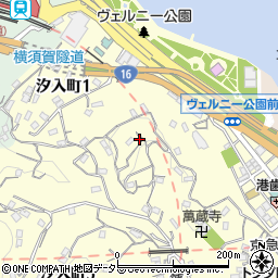 神奈川県横須賀市汐入町5丁目70周辺の地図