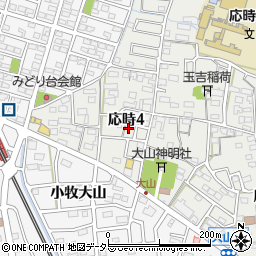 愛知県小牧市応時4丁目84周辺の地図