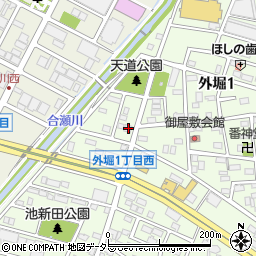 愛知県小牧市外堀1丁目186周辺の地図