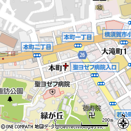 タイムズ横須賀本町第３駐車場周辺の地図