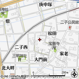 愛知県一宮市萩原町萩原松田2724周辺の地図