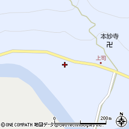 京都府南丹市美山町上司古ヤ周辺の地図