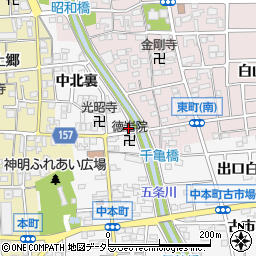 愛知県岩倉市中本町中市場49周辺の地図