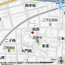 愛知県一宮市萩原町萩原松田2701周辺の地図