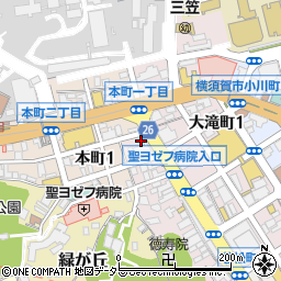 横須賀ビール周辺の地図