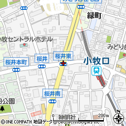 桜井東周辺の地図