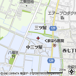 愛知県一宮市上祖父江北三ツ屋81周辺の地図