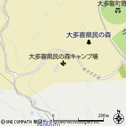 千葉県立大多喜県民の森キャンプ場周辺の地図