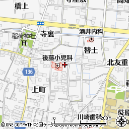 愛知県一宮市萩原町萩原替土1310周辺の地図