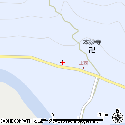 京都府南丹市美山町上司溝ノ上周辺の地図