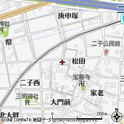 愛知県一宮市萩原町萩原松田2720周辺の地図