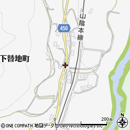 京都府綾部市下替地町周辺の地図