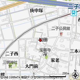 愛知県一宮市萩原町萩原松田2706-1周辺の地図
