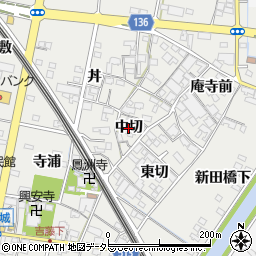 愛知県一宮市明地（中切）周辺の地図
