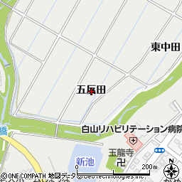 愛知県春日井市廻間町五反田周辺の地図