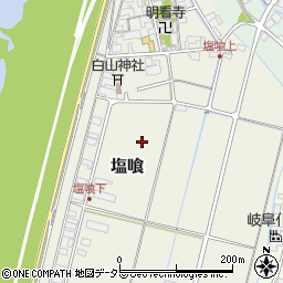 岐阜県安八郡輪之内町塩喰周辺の地図