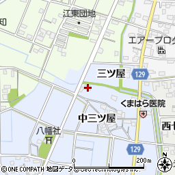 愛知県一宮市上祖父江北三ツ屋70周辺の地図