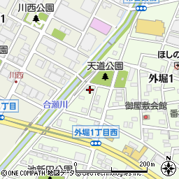 愛知県小牧市外堀1丁目193周辺の地図