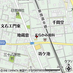 愛知県一宮市大和町妙興寺地蔵恵77周辺の地図