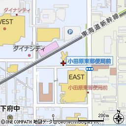 神奈川県小田原市中里周辺の地図