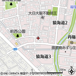 愛知県一宮市丹陽町猿海道中浦周辺の地図