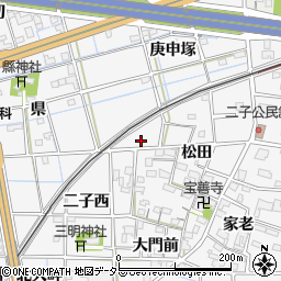 愛知県一宮市萩原町萩原松田2周辺の地図