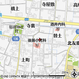 愛知県一宮市萩原町萩原替土1311周辺の地図
