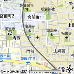 愛知県岩倉市本町北門前周辺の地図